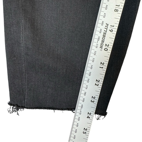 Frame Le Gracon Crop Gray Black Denim Raw Hem Jeans Womens Size 27 - Picture 6 of 6